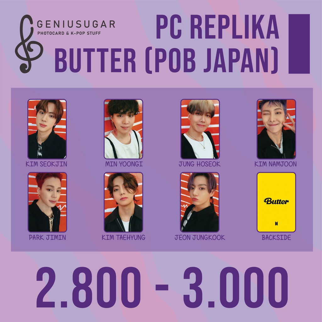 [REPLIKA BTS] PHOTOCARD BUTTER CREAM PEACHES POB JAPAN WEVERSE UNOFFICIAL