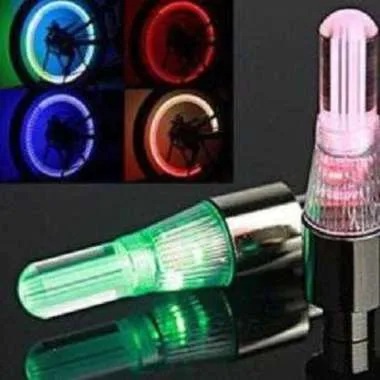 BEAUTY JAYA - BISA COD (1 SET ISI 2 PCS ) Tutup Pentil Ban LED Sensor Gerak / Pentil Ban Motor Mobil Sepeda LED