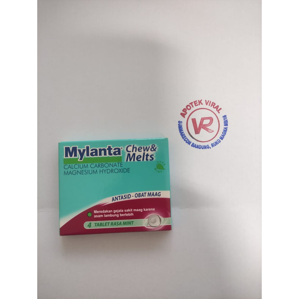 Mylanta Chew & Melts (4 Tablet Rasa Mint).