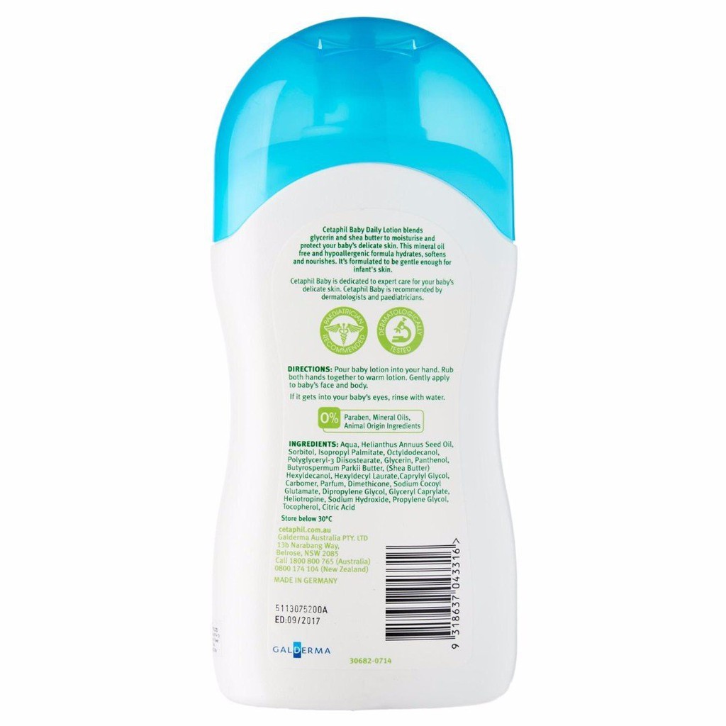 cetaphil baby daily lotion ingredients