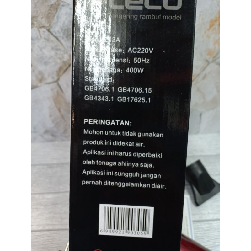 HAIRDRAYER ORIGINAL FLECO F213 pengering rambut ionic