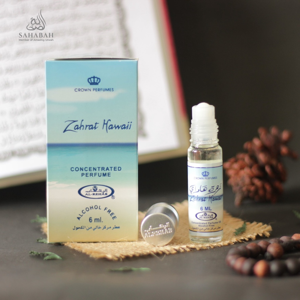 Parfum Al Rehab  ZAHRAT HAWAII Roll On 6 ML Non Alkohol / ZAHRAT HAWAII Al Rehab / Al Rehab Original