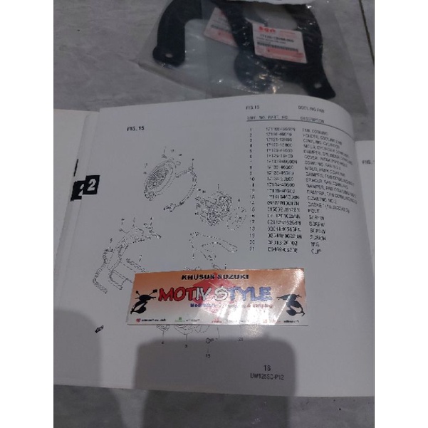 Cover intak pipe hole cover mesin kiri skywave hayate oroginal thailand seal