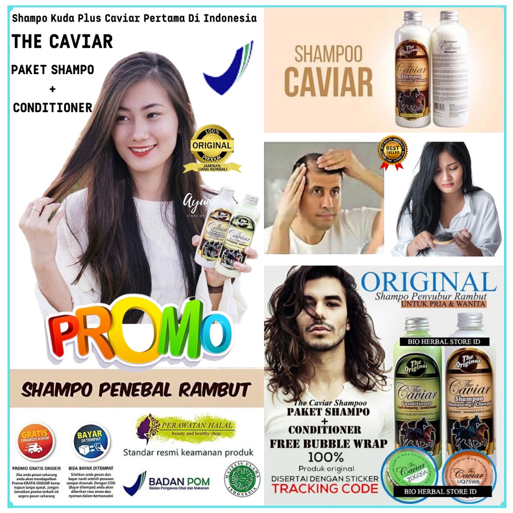 [COD] Shampo Sampo Kuda Caviar Pemanjang Rambut Perawatan Penumbuh Penyubur Rambut Botak Rontok Rusa