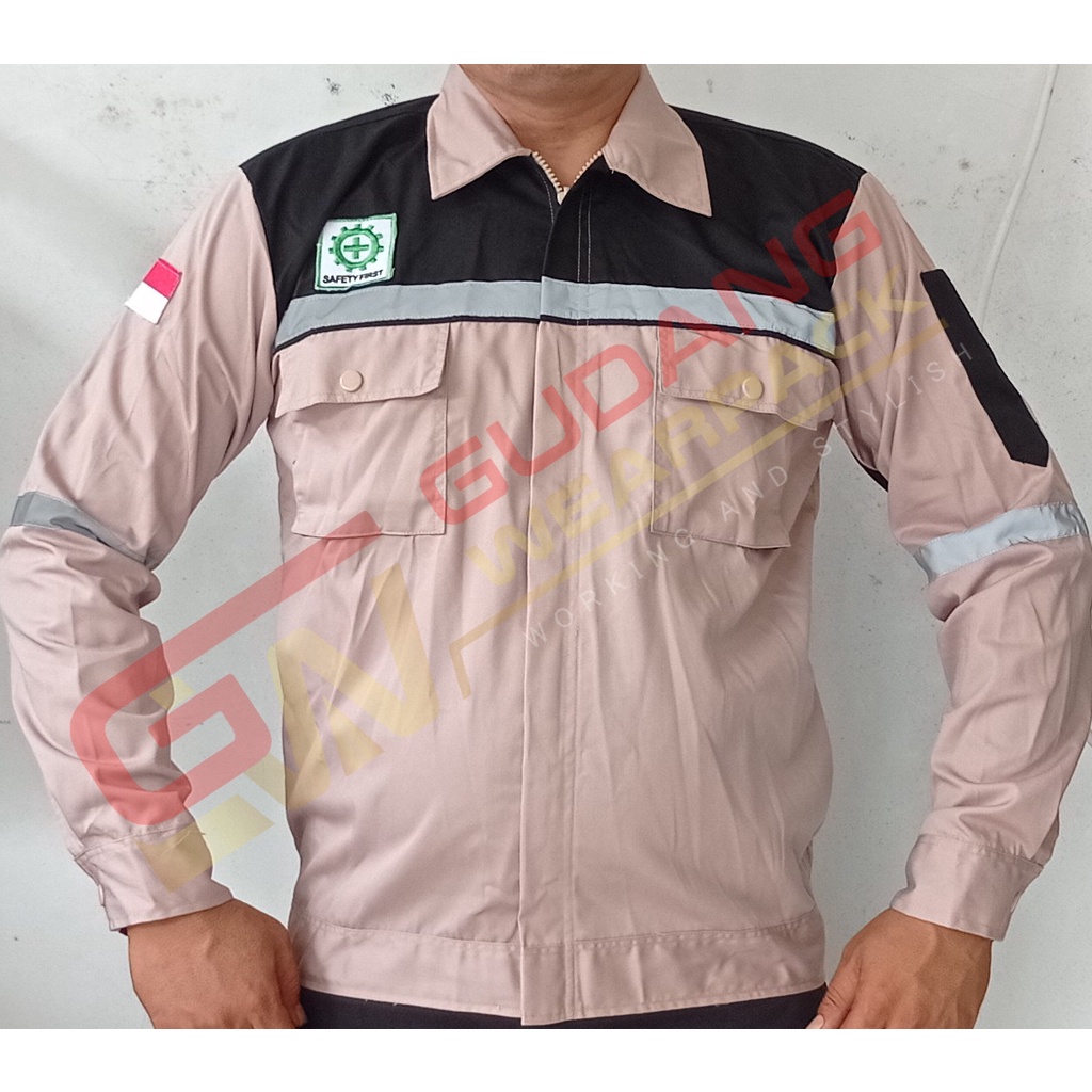 WEARPACK ATASAN Gudang Wearpack - Baju Kerja Seragam Proyek Warna COKSU - HITAM