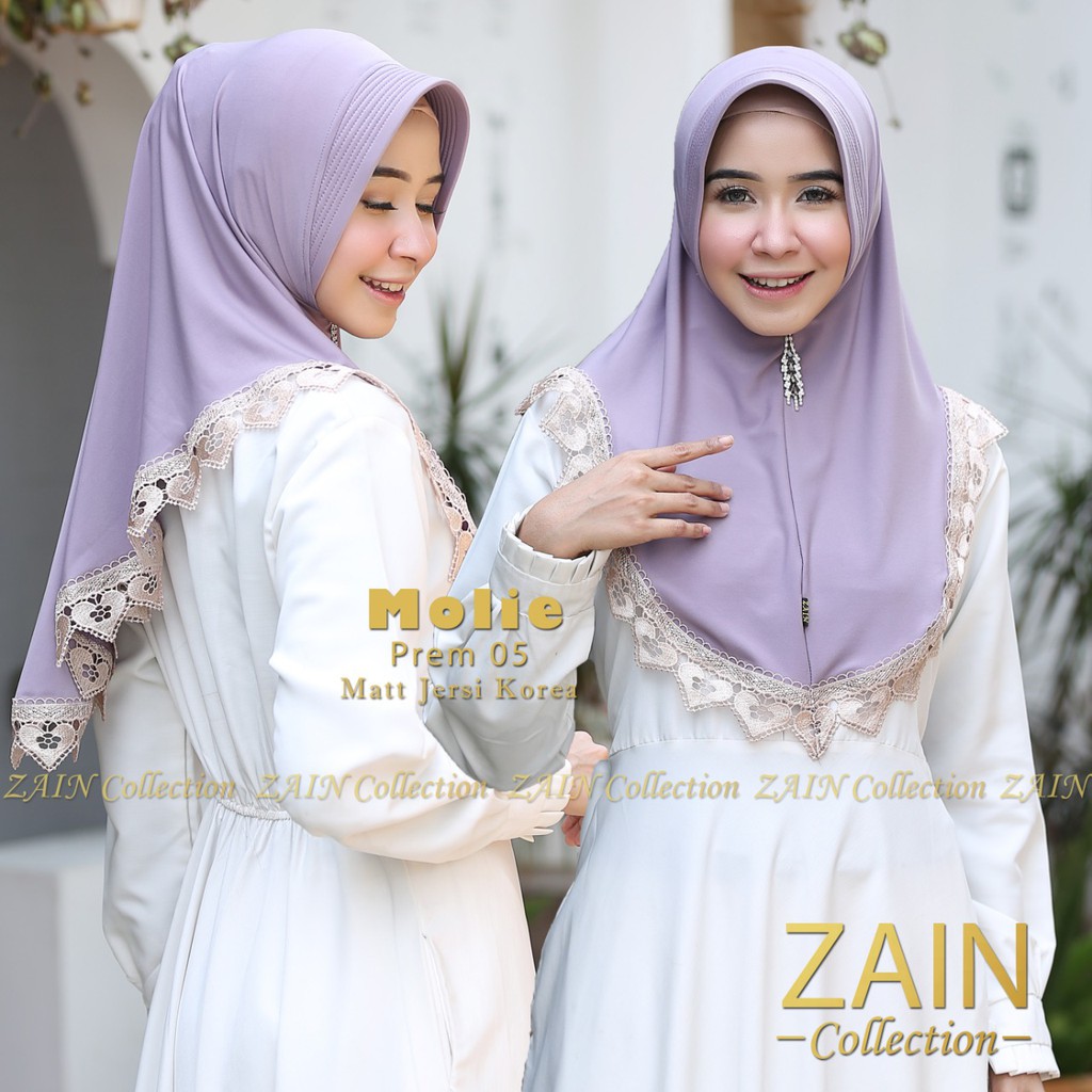 ZAIN COLLECTION TERBARU TERLARIS!! HIJAB INSTAN MINI BEST SELLER MOLIE PREM ORIGINAL VARIASI RENDA-6