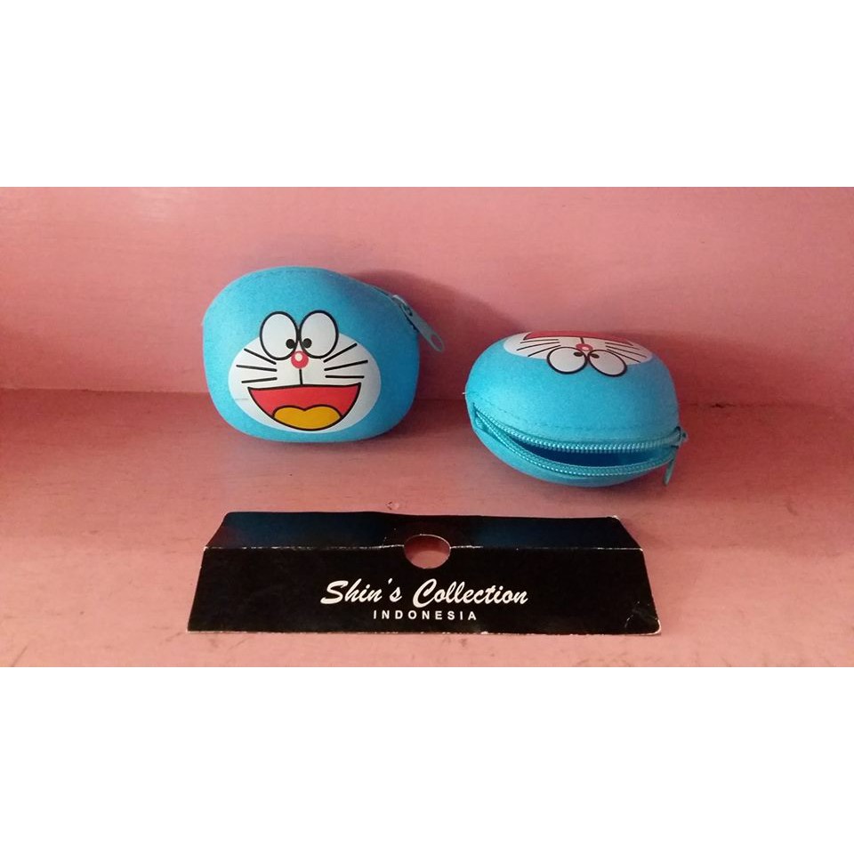 dompet koin silikon resleting doraemon