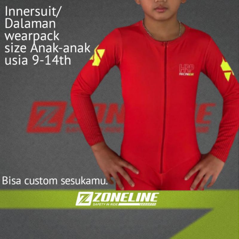 Innersuit anak dalaman wearpack anak balap motor roadrace minigp gp pocket bike kaos anak