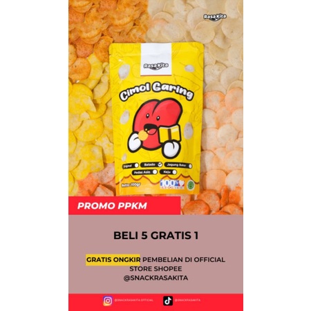 

PAKET 5 GRATIS 1 PCS SNACK MAKANAN RINGAN CEMILAN CIMOL KERING MOLRING MORING GARING ENAK