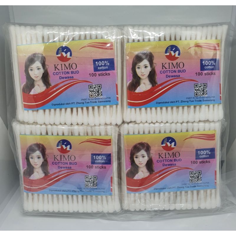 cotton bud korek kuping dewasa/bayi kimo isi 100 sticks