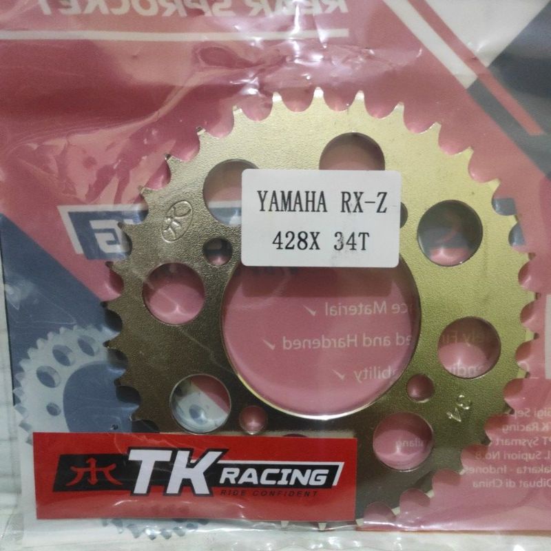 Gear Belakang SSS 428 28 30 31 32 33 34 35 36 37 38 39 40 RXZ RXKing Jupiter Vega MX FIZR-TKRacing 428-34