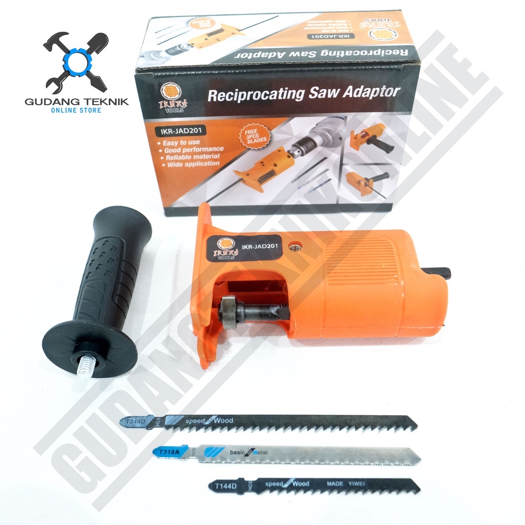 IKURA Adaptor Bor Gergaji Drill IKR JAD201/ Adapter Konverter Bor Ke Gergaji Jigsaw Jig Saw Potong Kayu