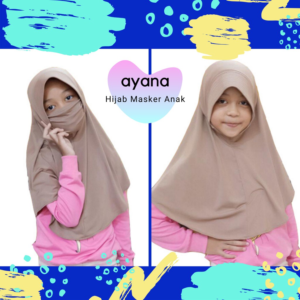 JILBAB INSTAN ANAK / HIJAB INSTANT UNTUK ANAK / KERUDUNG BERGO ANAK / JILBAB MASKER ANAK AYANA 4-7 TAHUN