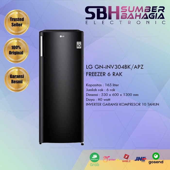 LG GN-iNV304BK / APZ FREEZER 6 RAK (NEW) ( KHUSUS BANDUNG)