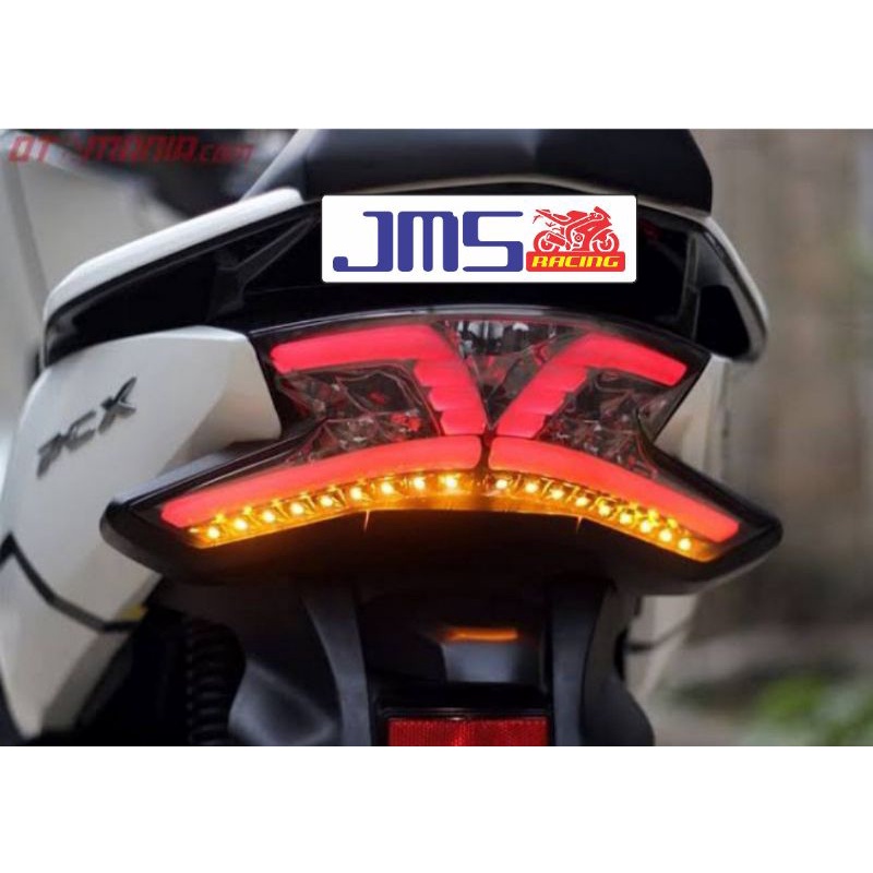 lampu stop belakang pcx 150 lokal 3 in1 warna putih merah biru sen kuning running pnp