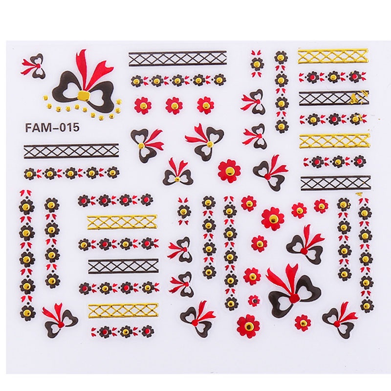 Stiker Kuku Pola Wanita Untuk Dekorasi Nail Art