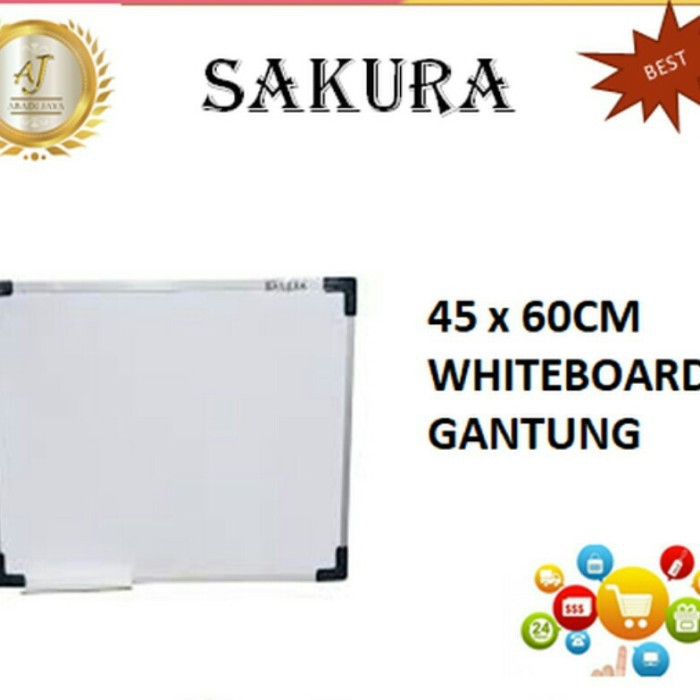 

PAPAN TULIS GANTUNG SAKURA MAGNETIC UKURAN 45 x 60