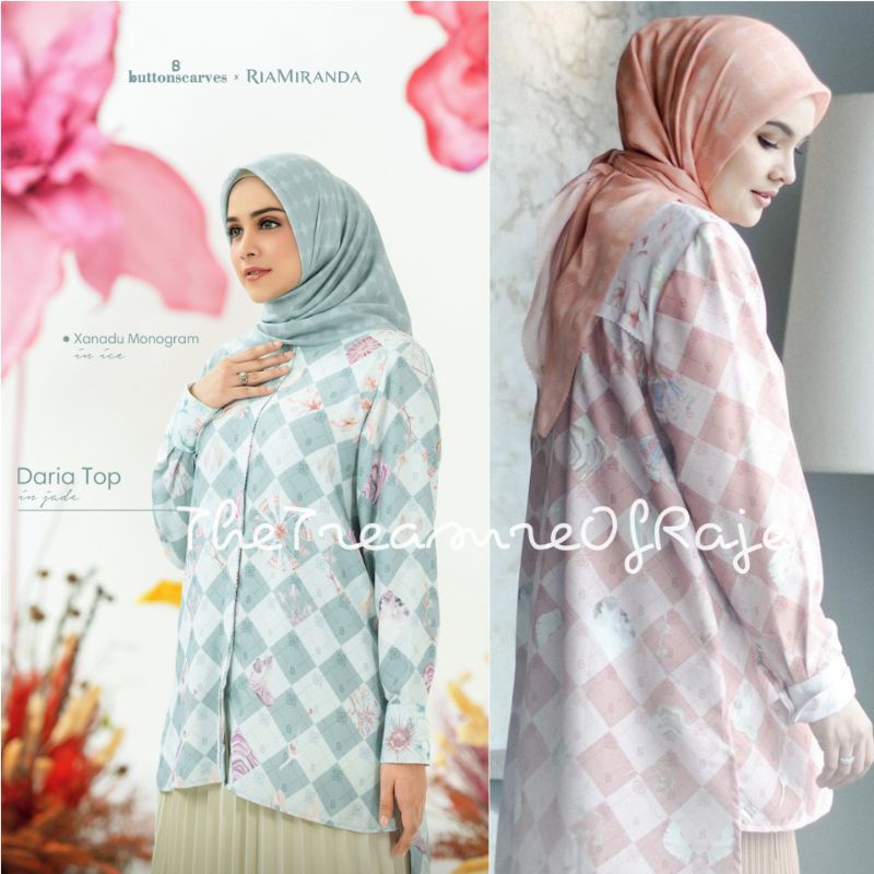Daria Top Riamiranda Buttonscarves Xanadu series RM BS