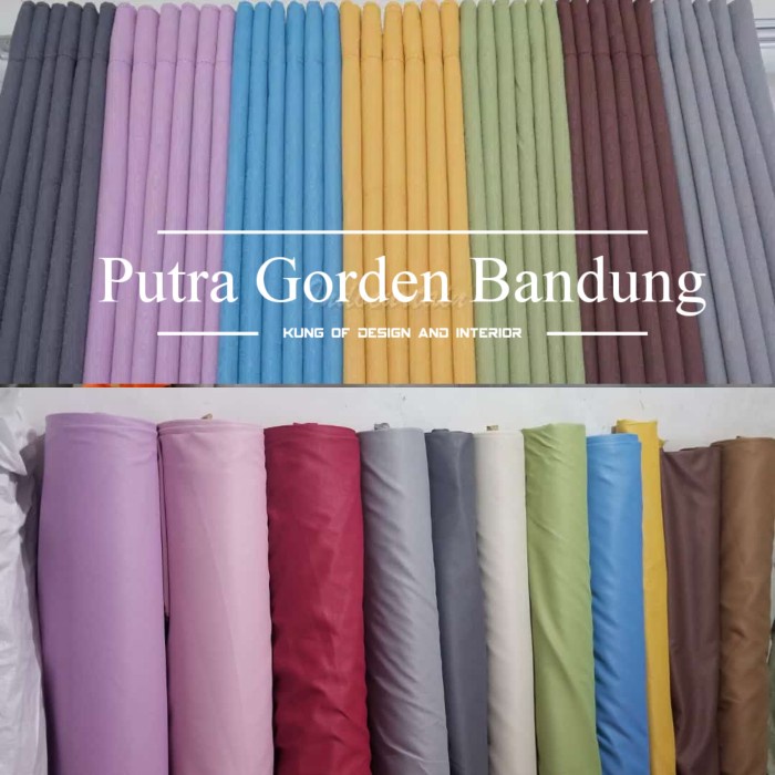 (TERBARU) gorden blackout polos - safron kuning, Tinggi 150 cm