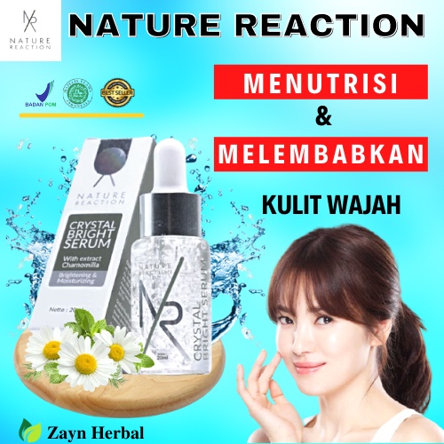 NR Serum Wajah Glowing Nature Reaction Crystal Bright HALAL MUI & BPOM 100% DIJAMIN ORIGINAL