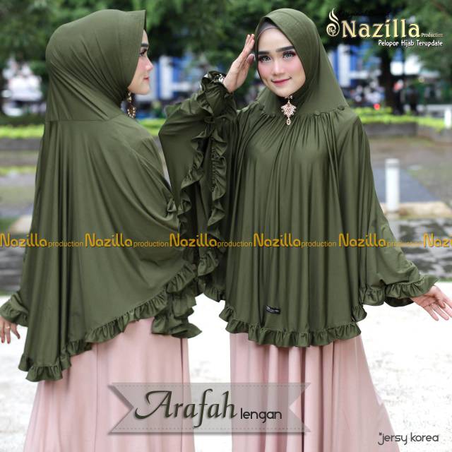 {ORIGINAL NAZILLA} RESTOCK  Jilbab/Hijab Instan Syari Lengan Arafah