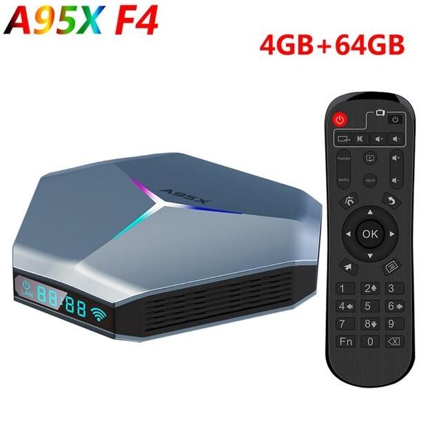A95X F4 TV Box 8K Android 10 Amlogic S905X4 4+64GB not Xiaomi Mi Box
