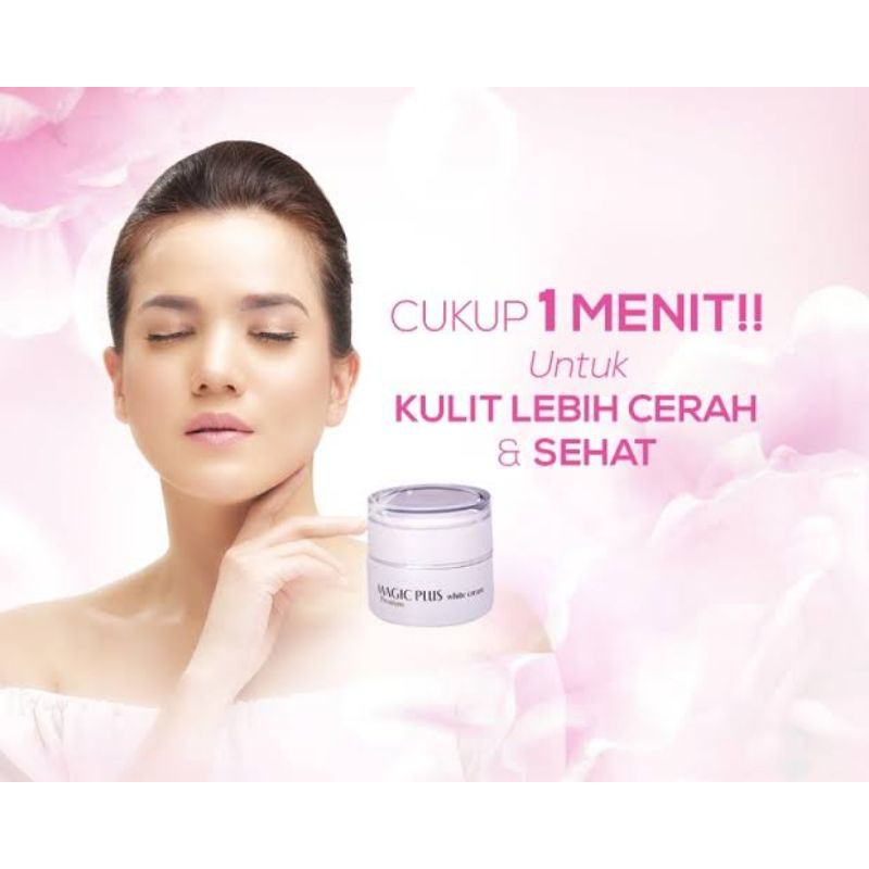 Magic Plus White Cream Premium Asli Pemutih Wajah Instan Cepat Terbaik - Sachet 3 gram