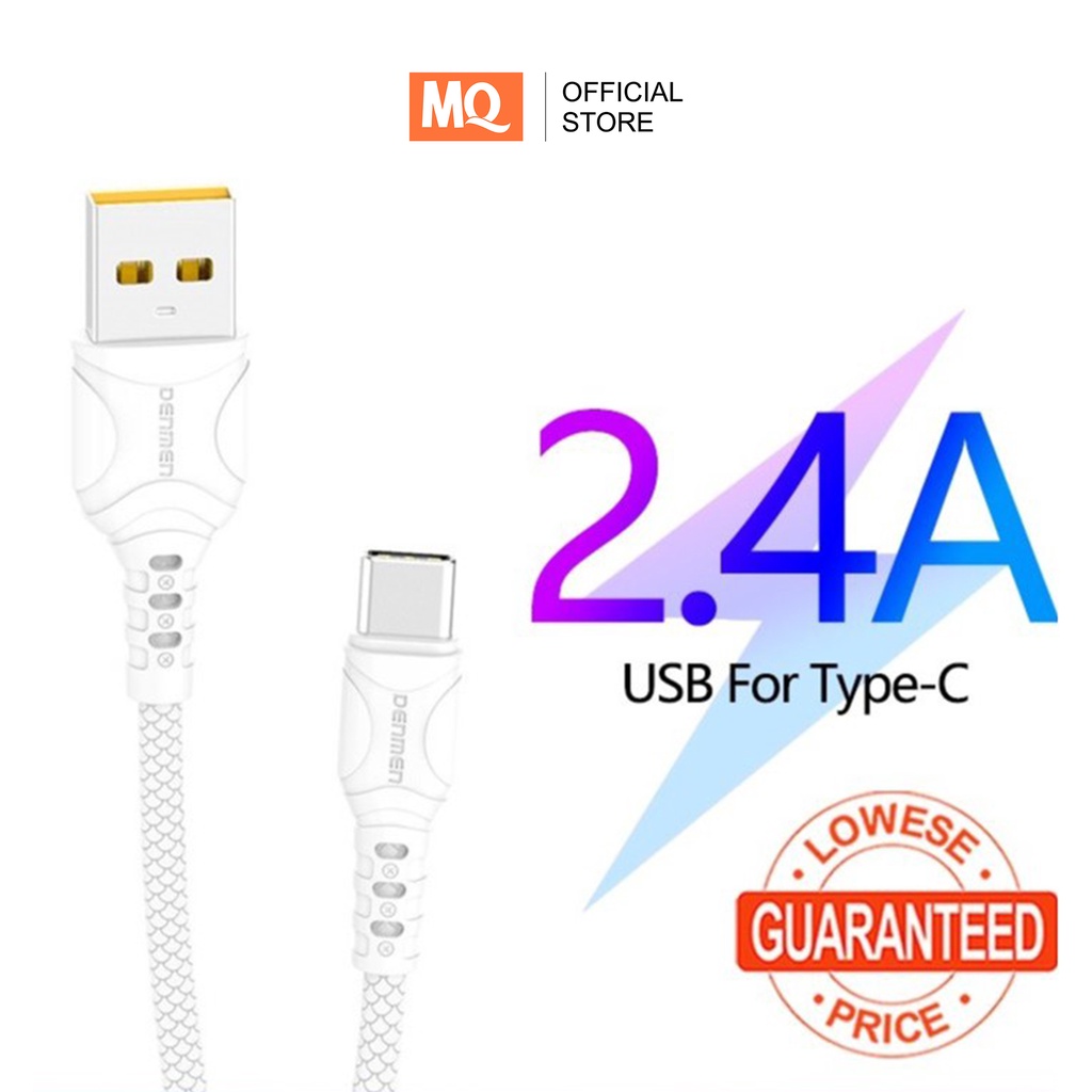 MQ Kabel Data Fast Charge 2.4A Micro + TypeC + Lightning 100cm