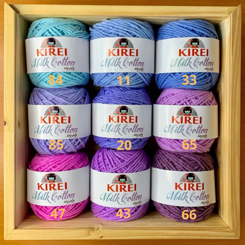 Benang Rajut Katun Impor Big ply/5ply Milk Cotton yarn crochet yarn Kirei - Masterpiece