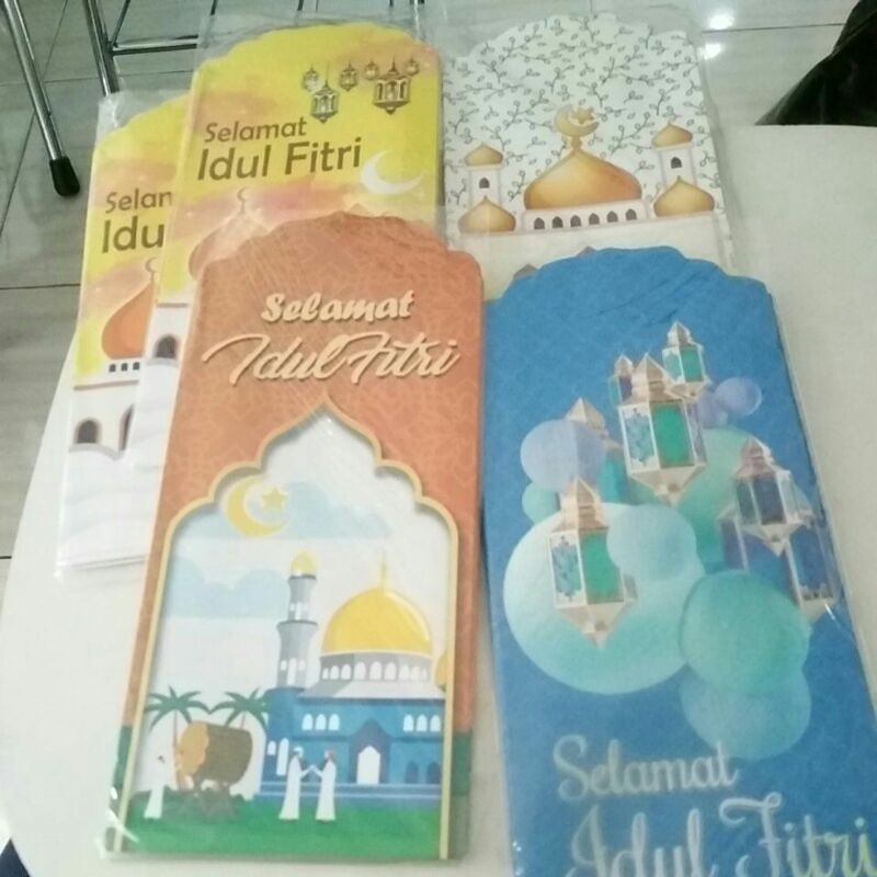 

isi 3pak amplop lebaran ukuran 16x8cm per pak isi 8pc