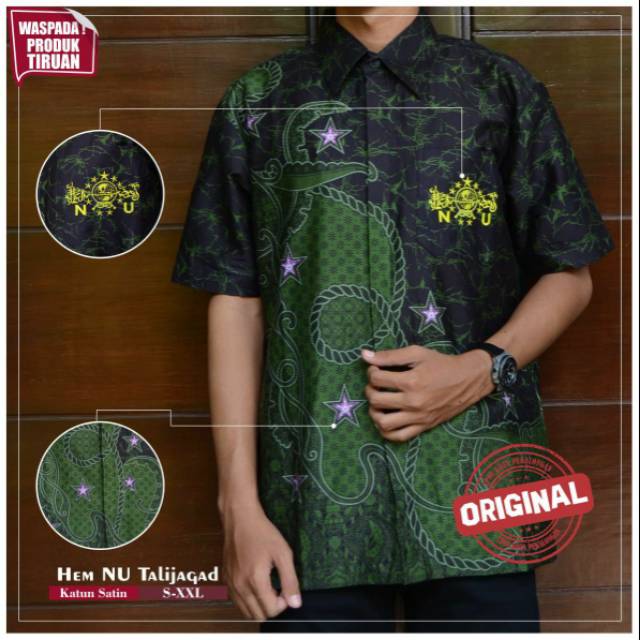 Baju Kemeja Seragam Batik Nahdlatul Ulama NU Lengan Panjang Bahan Adem