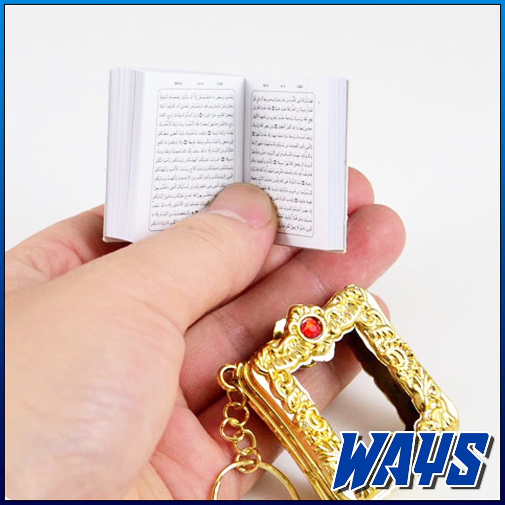 G015 | Gantungan Kunci Ganci 3D Bentuk Alquran / Mini Quran Keychain