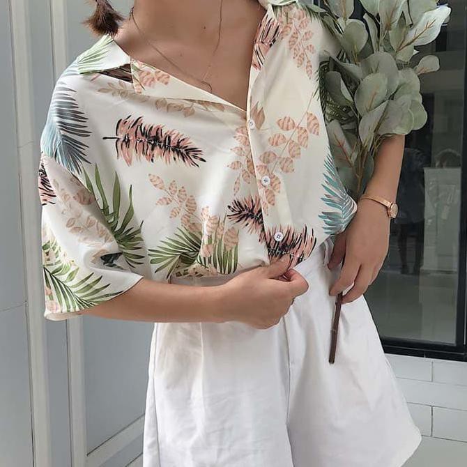 BAJU SUMMER BLOUSE WANITA MURAH PREMIUM Spring Blouse Model longgar