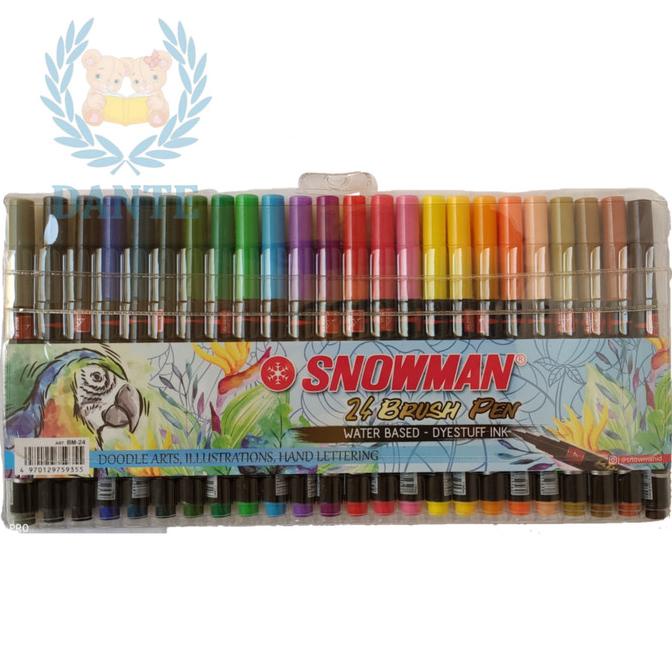 

[[COD]] SNOWMAN Brush Pen 24 Warna Set BM-24 LIMITED EDITION Kode 254