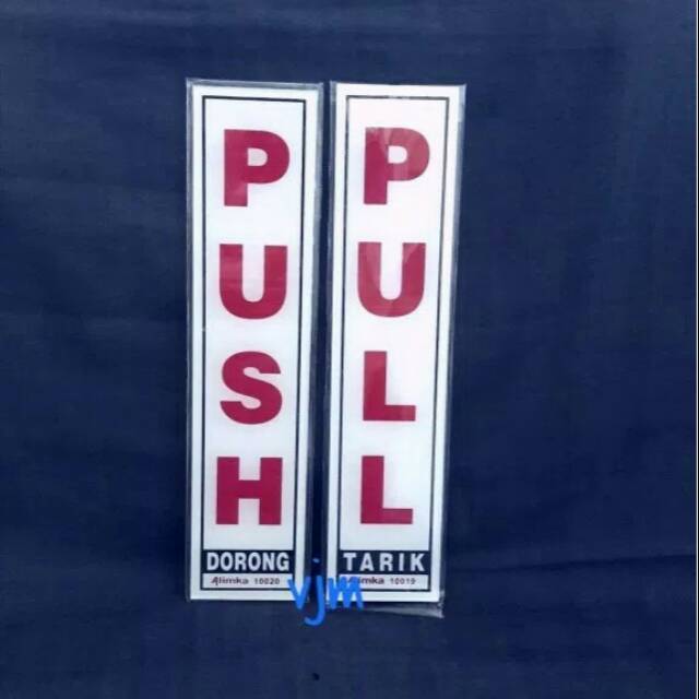

Sign label acrylic tulisan pull push, papan nama akrilik