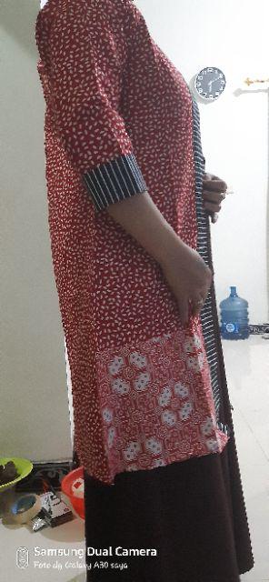 Longcardi Ayudia Cardi Batik Cantik Outer Batik Modern Seragaman Batik Formal Bolero List Kawung