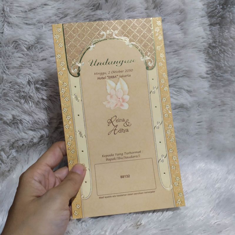 UNDANGAN 88132 PERNIKAHAN WEDDING AKAD RESEPSI KHITAN MURAH MERIAH