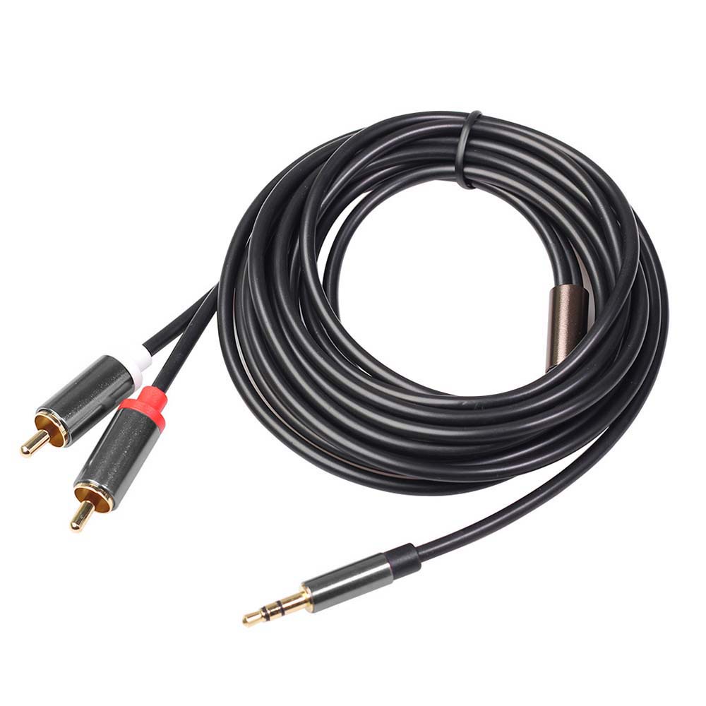 Vention Kabel 3.5mm Male ke 2 RCA Male HiFi 5M - Black