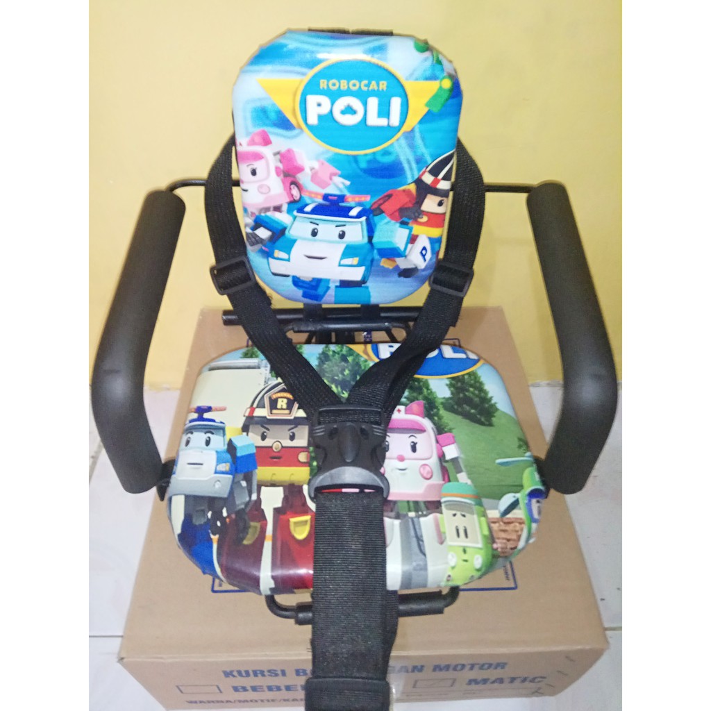 Tempat Duduk Anak Di Motor Kursi Anak Kursi Bonceng Bayi Di Motor Karakter Robocar Poli Terbaru