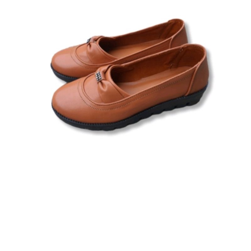 Sepatu Wanita Sepatu Loafers Wanita Sepatu Pantofel Wanita hight Fashion Wanita Sepatu Kerja Sepatu Formal Hitam Sepatu Wanita Terbaru Sepatu Cantik Sepatu Wanita Coklat-5