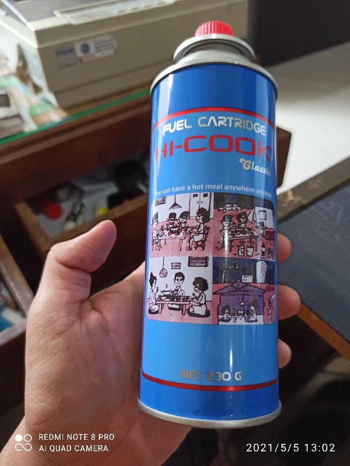 Kaleng Gas Kompor Portable  Hicook 230 Gr- Khusus Pulau Jawa - Baru/bukan Isi Ulang