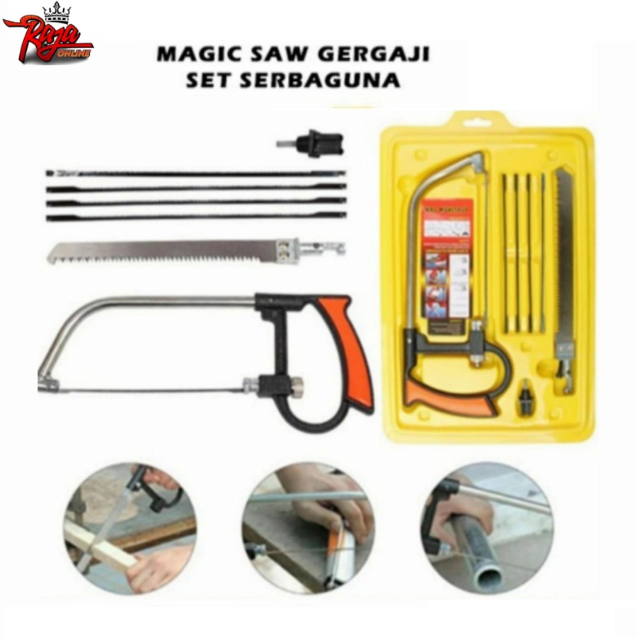 Magic Saw Gergaji Set Multfungsi Gergaji Magic 3 in 1 Gergaji Besi Kayu Pipa