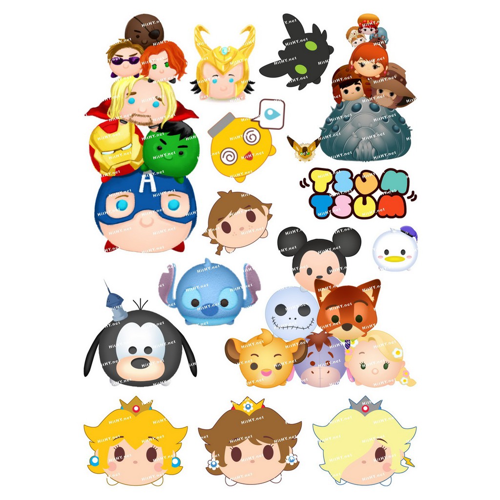 H 7 Stiker Gambar Kartun Disney Tsum Untuk Laptop Koper Travel