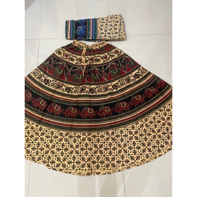 Rok india jodha mekar megar lebar mewah katun