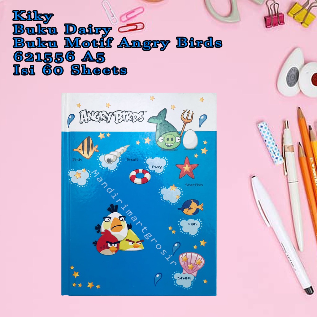 

Buku Dairy *Kiky * Buku Motif Angry Birds * 621556 A5 60 Sheets