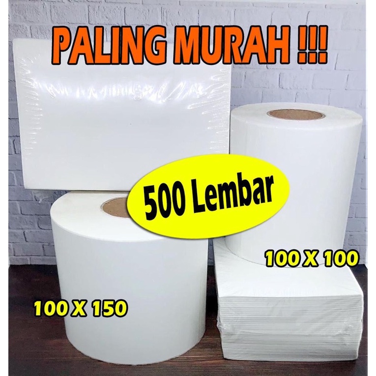 

100x100 100x150 Label Sticker Thermal / Kertas Thermal / Label Thermal / Direct Thermal Sticker / Kertas Stiker Resi / Kertas Printer Thermal / Stiker Thermal / Sticker Thermal 500pcs