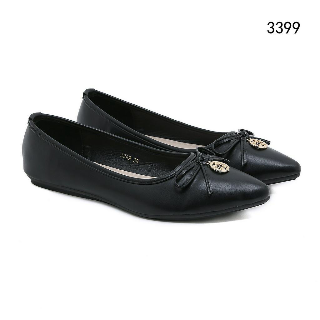 T 3399 Leather Ballerina Flats Shoe