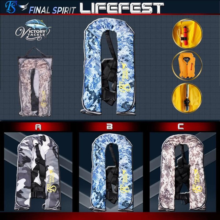EXTRA BONUS | BAJU PANCING JAKET PELAMPUNG / FINAL SPIRIT LIFE VEST Firelock Fishing Mall