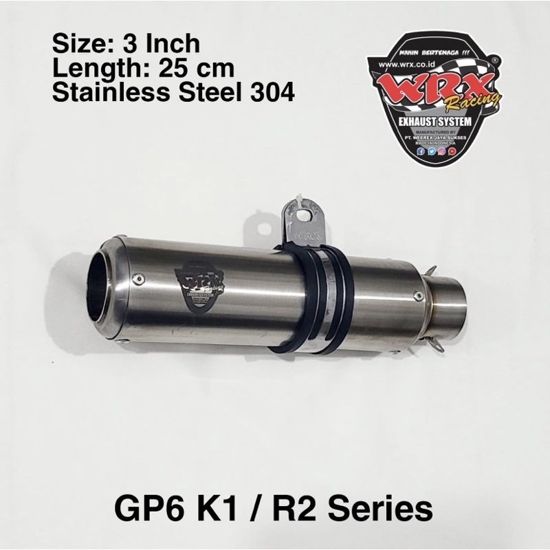 SILINCER WRX GP6 V2 K1 K2 K3 DAN R2 R3 R4 SS STAINLESS ORIGINAL