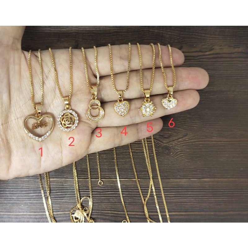 Fifi Fashion kalung+liontin fashion model perhiasan lapis emas K04